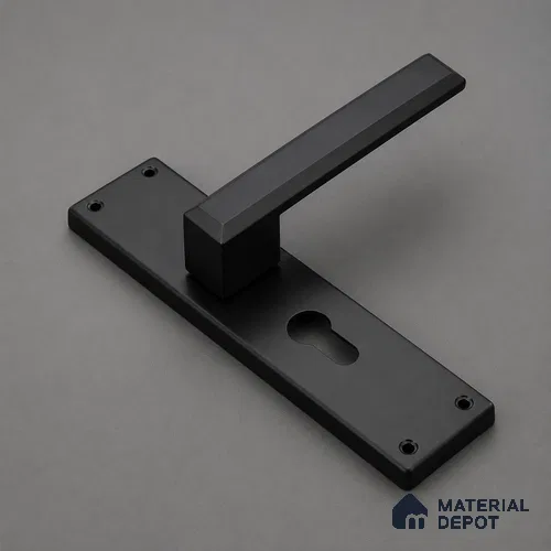 Ottr Stainless Steel Mortise Handle HA 00326 D Black Finish Plate Mount | 2 Years Warranty