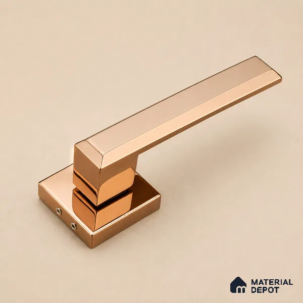 Ottr Stainless Steel Mortise Handle HA 00326 G PVD Rose Gold Finish Rose Mount | 2 Years Warranty