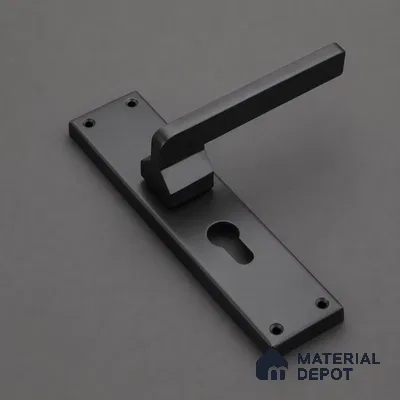 Ottr Stainless Steel Mortise Handle HA 00327 D Black Finish Plate Mount | 2 Years Warranty