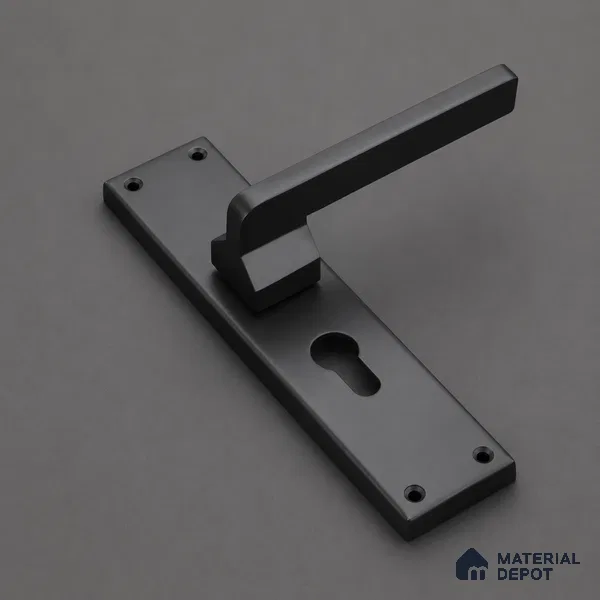 Ottr Stainless Steel Mortise Handle HA 00327 D Black Finish Plate Mount | 2 Years Warranty