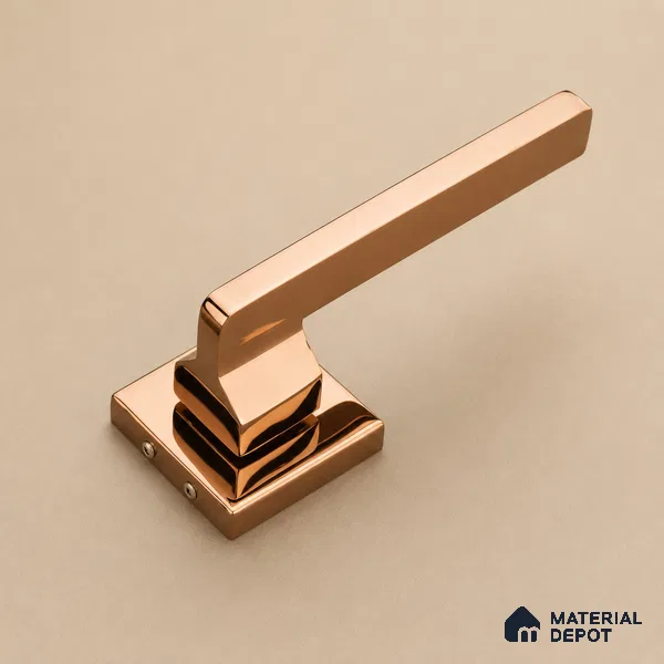 Ottr Stainless Steel Mortise Handle HA 00327 H PVD Rose Gold Finish Rose Mount | 2 Years Warranty