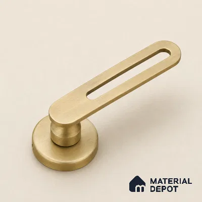 Ottr Stainless Steel Mortise Handle HA 00328 C Antique Brass Finish Rose Mount | 2 Years Warranty