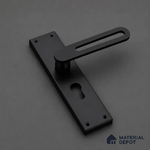 Ottr Stainless Steel Mortise Handle HA 00328 Black Finish Rose Mount | 2 Years Warranty