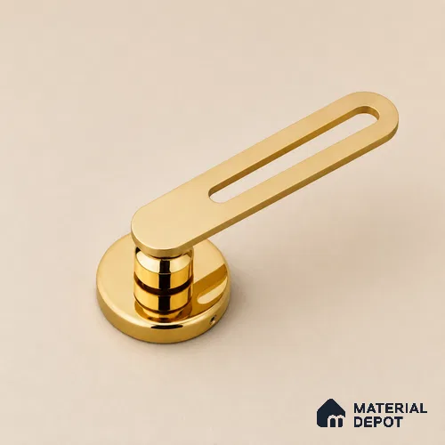 Ottr Stainless Steel Mortise Handle HA 00328 G PVD Gold Finish Plate Mount | 2 Years Warranty