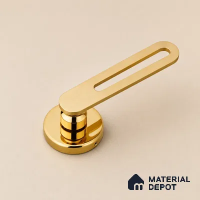 Ottr Stainless Steel Mortise Handle HA 00328 E PVD Gold Finish Rose Mount | 2 Years Warranty
