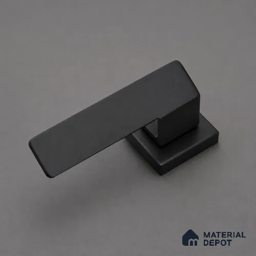 Ottr Stainless Steel Mortise Handle HA 00329 B Black Finish Plate Mount | 2 Years Warranty