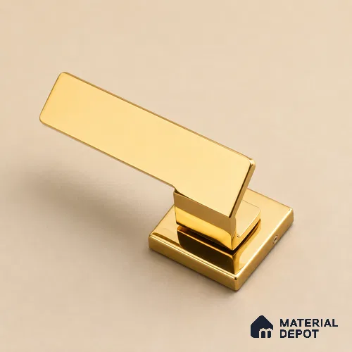 Ottr Stainless Steel Mortise Handle HA 00329 F PVD Gold Finish Plate Mount | 2 Years Warranty