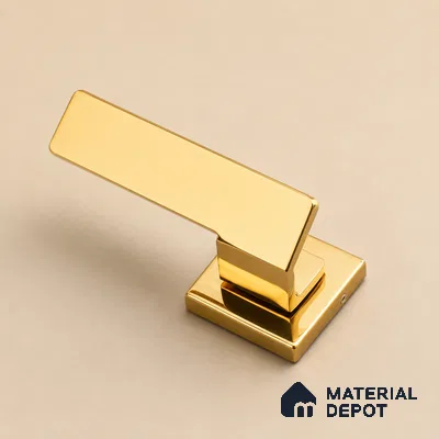 Ottr Stainless Steel Mortise Handle HA 00329 C PVD Gold Finish Rose Mount | 2 Years Warranty