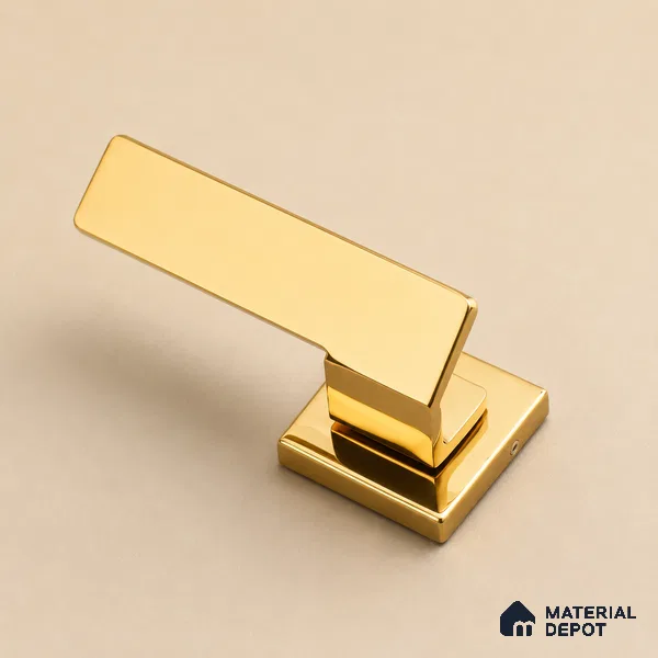 Ottr Stainless Steel Mortise Handle HA 00329 C PVD Gold Finish Rose Mount | 2 Years Warranty