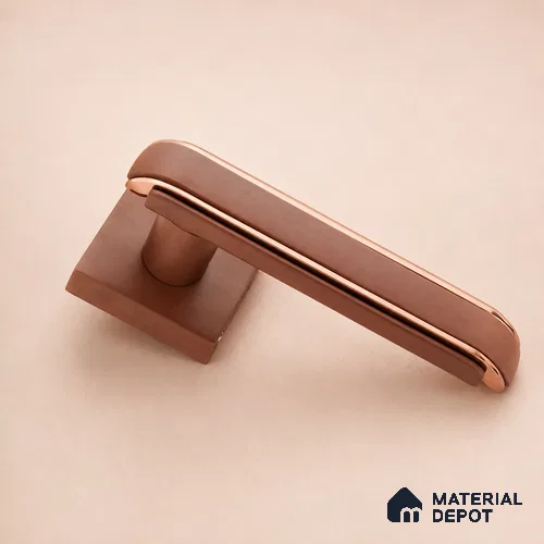 Ottr Zinc Mortise Handle HA 00330 D Bronze Rose Gold Finish Rose Mount | 2 Years Warranty