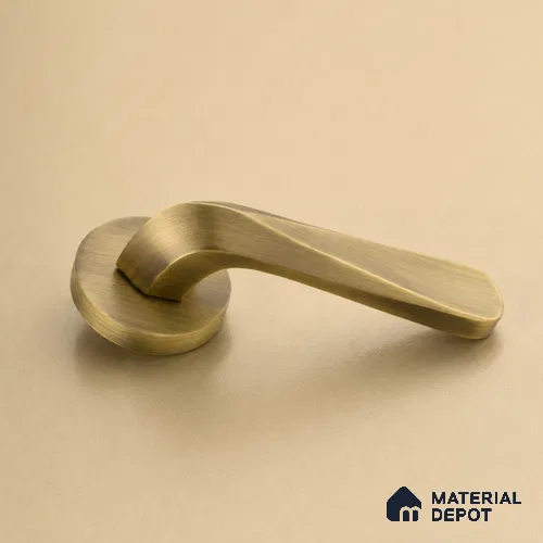 Ottr Brass Mortise Handle HA 00331 C Antique Brass Finish Rose Mount | 2 Years Warranty
