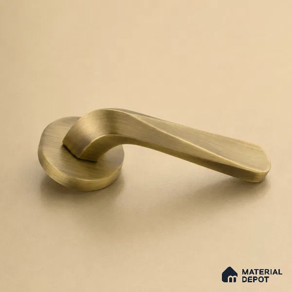 Ottr Brass Mortise Handle HA 00331 C Antique Brass Finish Rose Mount | 2 Years Warranty