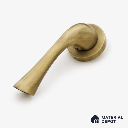 Ottr Brass Mortise Handle HA 00332 Antique Brass Finish Rose Mount | 2 Years Warranty