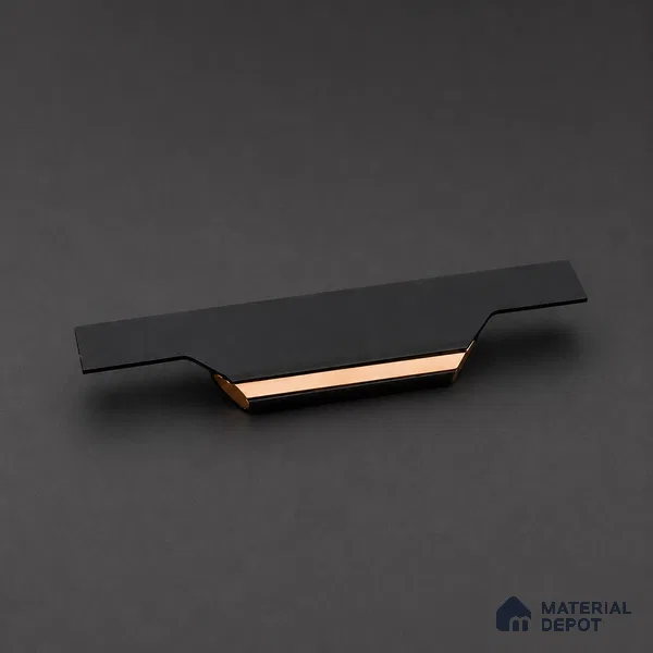 Ottr Aluminium Profile Handle HA 00333 G Black PVD Rose Gold Finish - 18in | 2 Years Warranty
