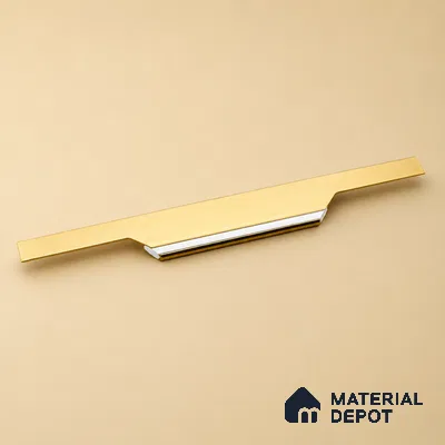 Ottr Aluminium Profile Handle HA 00333 AW PVD Gold White Finish - 6in | 2 Years Warranty