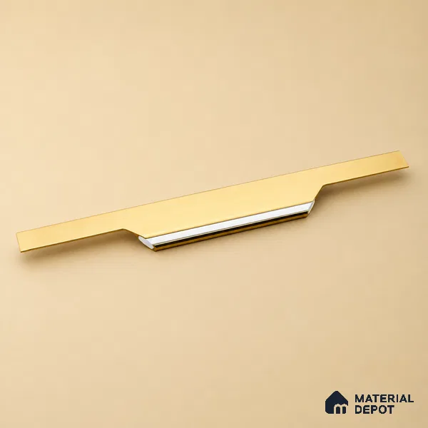 Ottr Aluminium Profile Handle HA 00333 AW PVD Gold White Finish - 6in | 2 Years Warranty