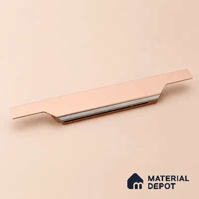 Ottr Aluminium Profile Handle HA 00333 U PVD Rose Gold Grey Finish - 14in | 2 Years Warranty