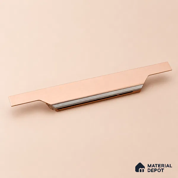 Ottr Aluminium Profile Handle HA 00333 Z PVD Rose Gold Grey Finish - 24in | 2 Years Warranty