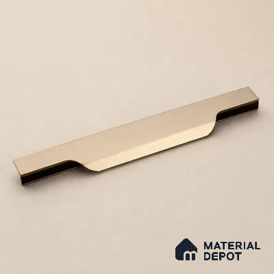 Ottr Aluminium Profile Handle HA 00335 AW Chrome Black Finish - 6in | 2 Years Warranty