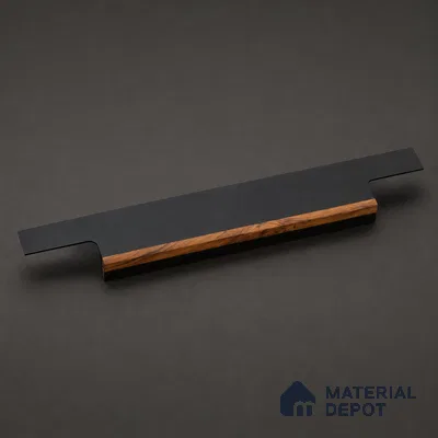 Ottr Aluminium Profile Handle HA 00336 N Black Wood Finish - 24in | 2 Years Warranty