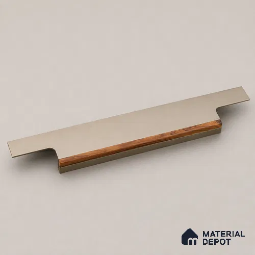 Ottr Aluminium Profile Handle HA 00336 Q Champagne Wood Finish - 12in | 2 Years Warranty