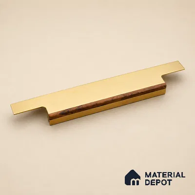 Ottr Aluminium Profile Handle HA 00336 PVD Gold Wood Finish - 8in | 2 Years Warranty