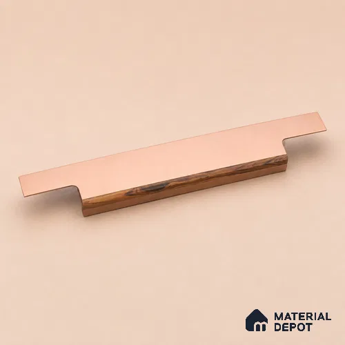 Ottr Aluminium Profile Handle HA 00336 J PVD Rose Gold Wood Finish - 36in | 2 Years Warranty