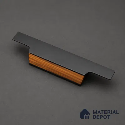 Ottr Aluminium Profile Handle HA 00337 K Black Wood Finish - 8in | 2 Years Warranty