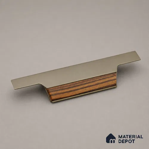 Ottr Aluminium Profile Handle HA 00337 R Champagne Wood Finish - 18in | 2 Years Warranty