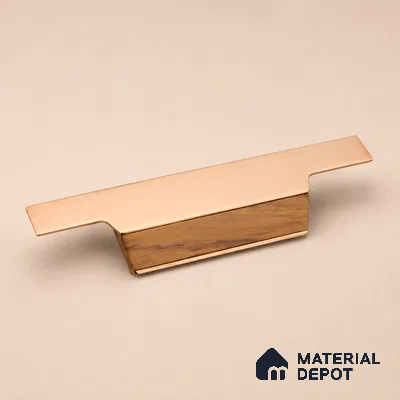 Ottr Aluminium Profile Handle HA 00337 G PVD Rose Gold Wood Finish - 12in | 2 Years Warranty