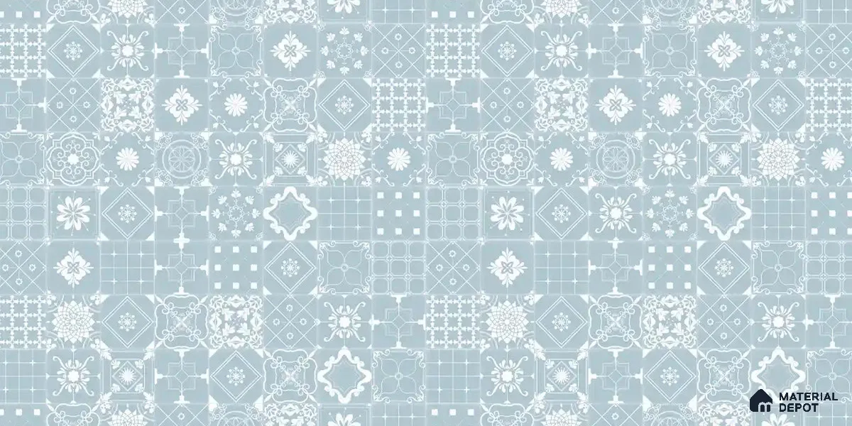 Moroccan Beauty Light Blue & White Canvas (Customised Wallpaper)