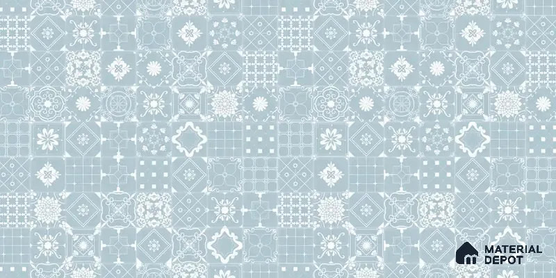 Moroccan Beauty Light Blue & White Soft Feel (Customised Wallpaper)