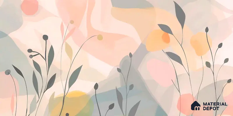 Pastel Paradise Abstract Pattern for Room Pink Soft Feel (Customised Wallpaper)