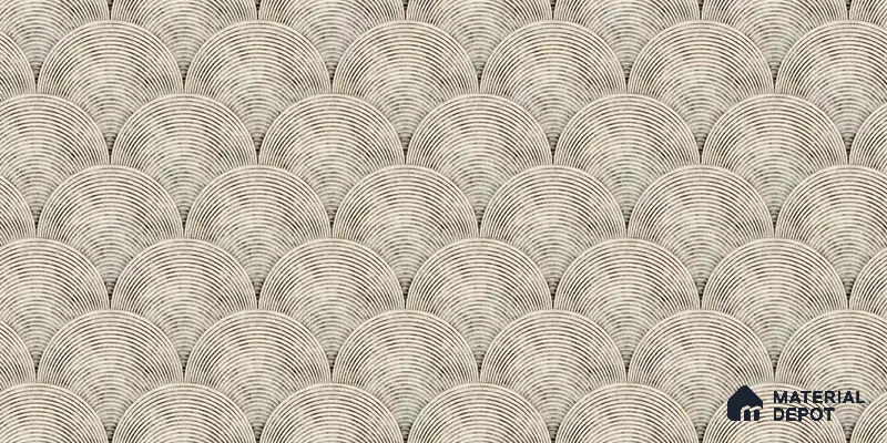 Sandy Arches Abstract Modern Theme Geometric Beige Canvas (Customised Wallpaper)