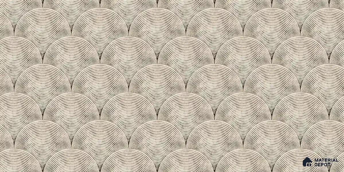 Sandy Arches Abstract Modern Theme Geometric Beige Canvas (Customised Wallpaper)