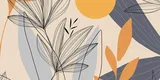 A close-up of aYellow Chinoiserie Wallpaper with Flowers and Birds, Customised Sparkla N Shine Series Chinoserie Design (Customised Size Wallpaper) with a finish available at Material Depot in Bangalore