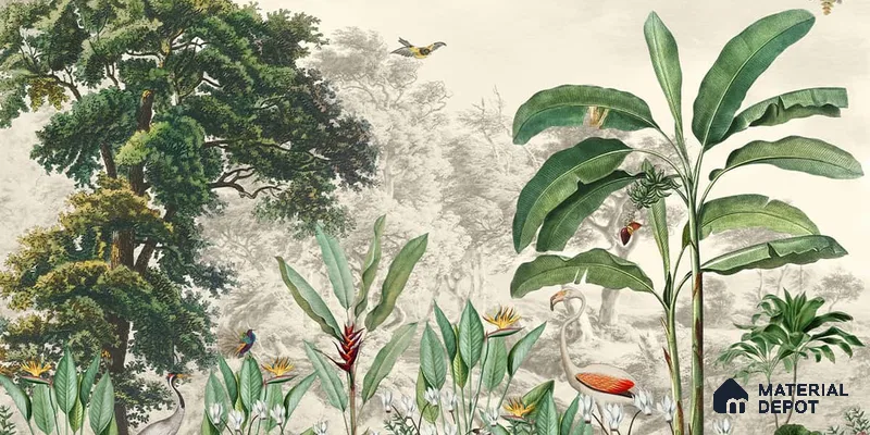 Jhurmut- Tropical Theme Designer Canvas (Customised Wallpaper)