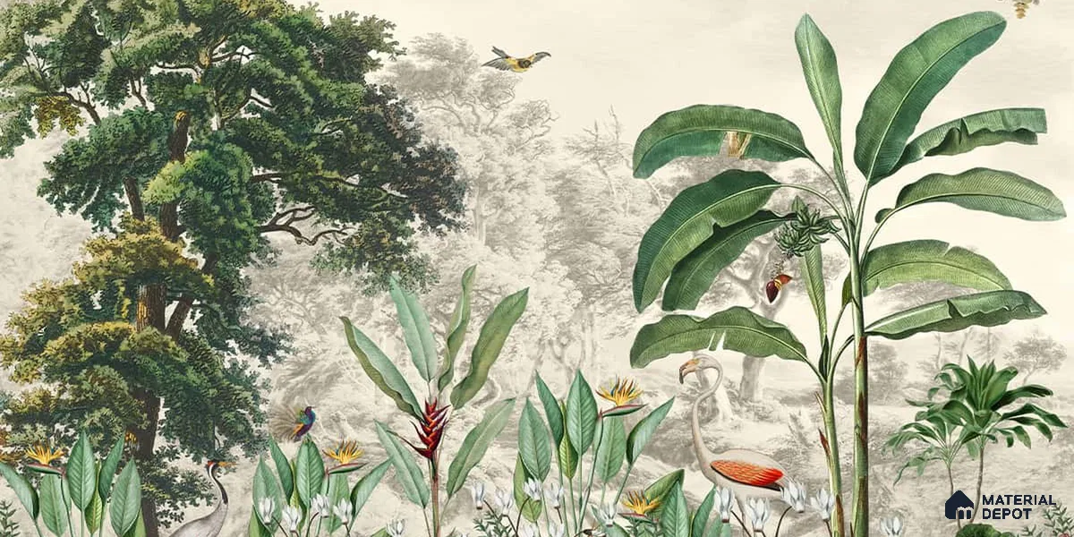 Jhurmut- Tropical Theme Designer Canvas (Customised Wallpaper)