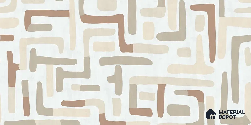 Urban Maze In Desert Sand Abstract Customised Canvas Wallpaper for Rooms