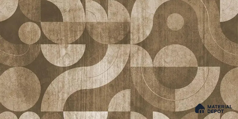 Sutra Sepia Abstract Geometric Pattern 10 Meter x 19.68 inches Canvas Wallpaper - 54 Sq. Ft. | Minimum 15% wastage during installation