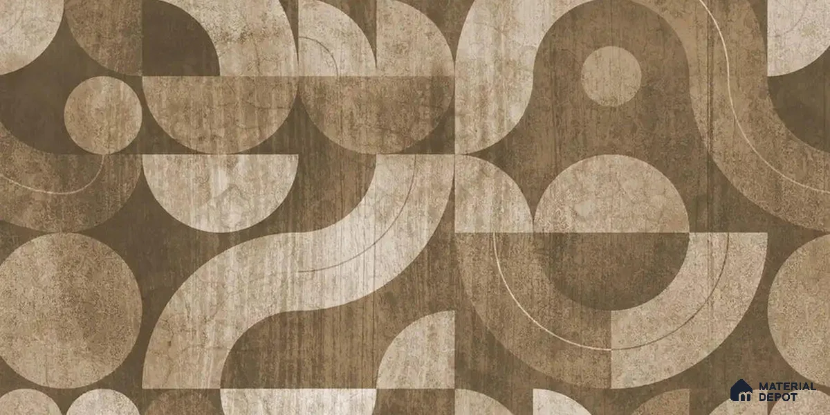 Sutra Sepia Abstract Geometric Pattern 10 Meter x 19.68 inches Canvas Wallpaper - 54 Sq. Ft. | Minimum 15% wastage during installation