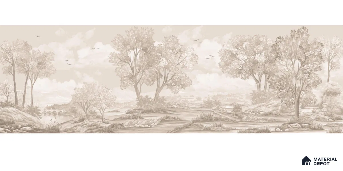 Whispering Moors Scenic Wallpaper Design Customised beige