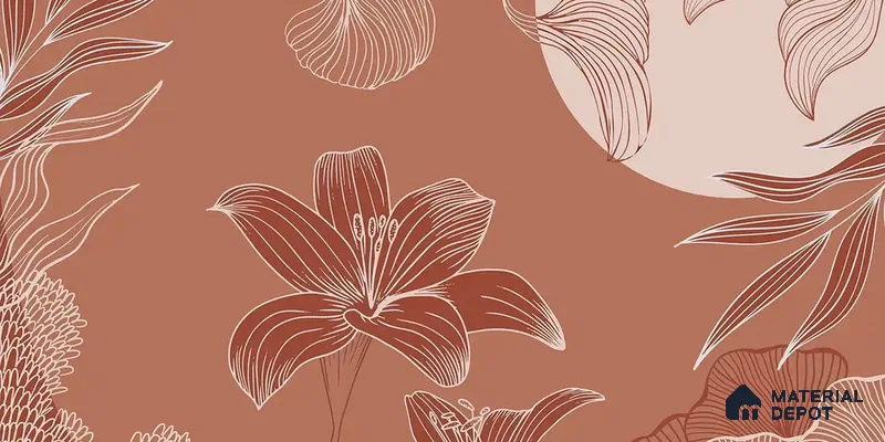 Sienna Garden Abstract Canvas Customised Wallpaper for Rooms