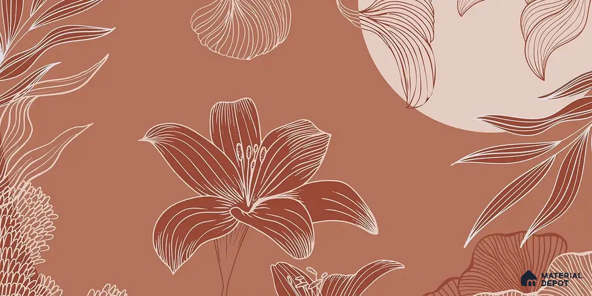 Sienna Garden Abstract Soft Feel Customised Wallpaper for Rooms