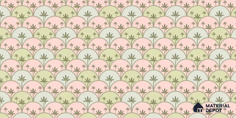 Kanan Roll 10 Meter x 19.68 Inches Soft Feel Wallpaper for Walls In Light Pink & Green - 54 Sq. Ft. | Minimum 15% wastage during installation