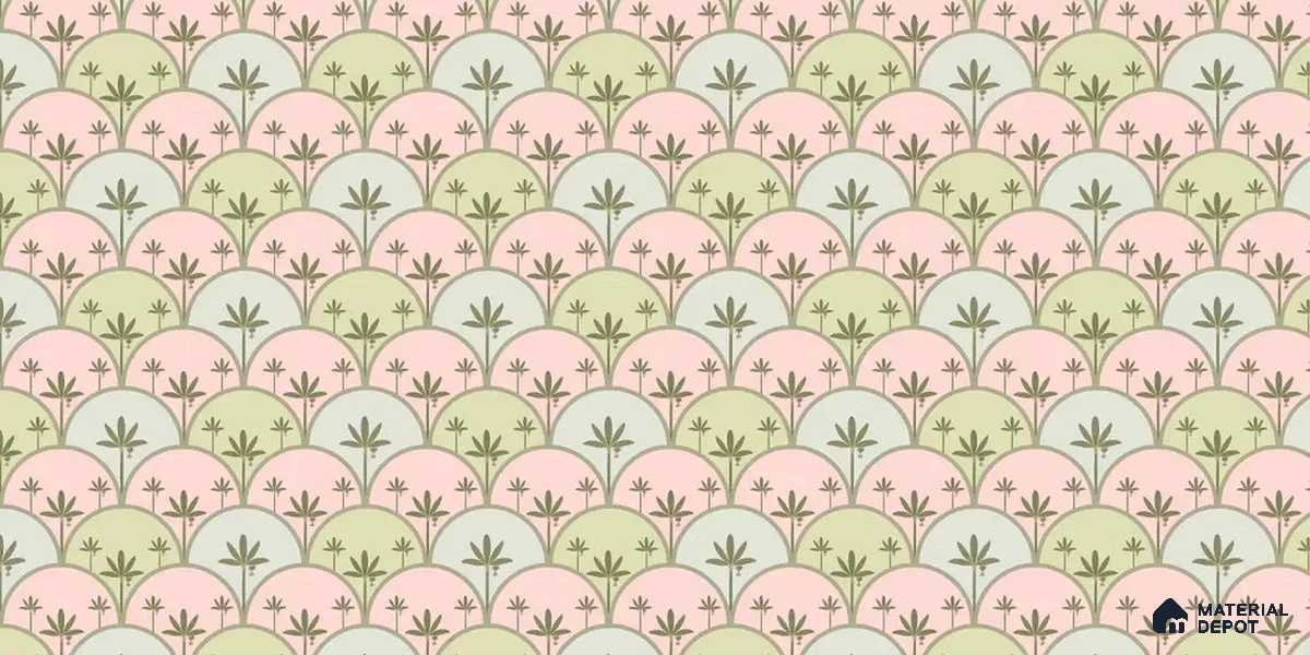 Kanan Roll 10 Meter x 19.68 Inches Soft Feel Wallpaper for Walls In Light Pink & Green - 54 Sq. Ft. | Minimum 15% wastage during installation