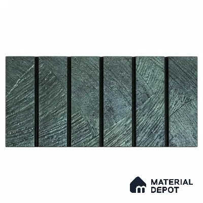 PN 06990 Cement Look Louver1 9.5 ft x 0.83 ft Texture Finish  - 10 mm | Suitable for Feature Wall, TV Unit & Living Room
