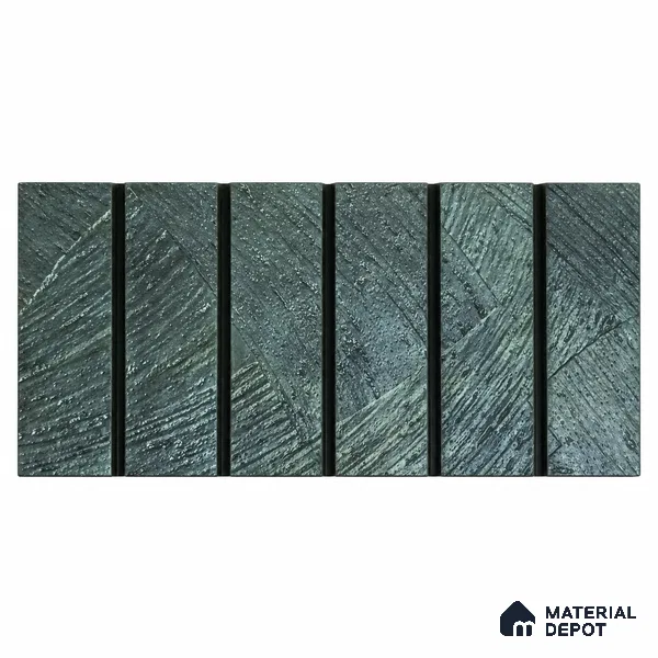 PN 06990 Cement Look Louver1 9.5 ft x 0.83 ft Texture Finish - 10 mm | Suitable for Feature Wall, TV Unit & Living Room