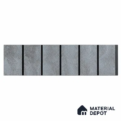 PN 06966 Marble Look Louver1 8 ft x 0.83 ft Texture Finish  - 10 mm | Suitable for Feature Wall, TV Unit & Living Room