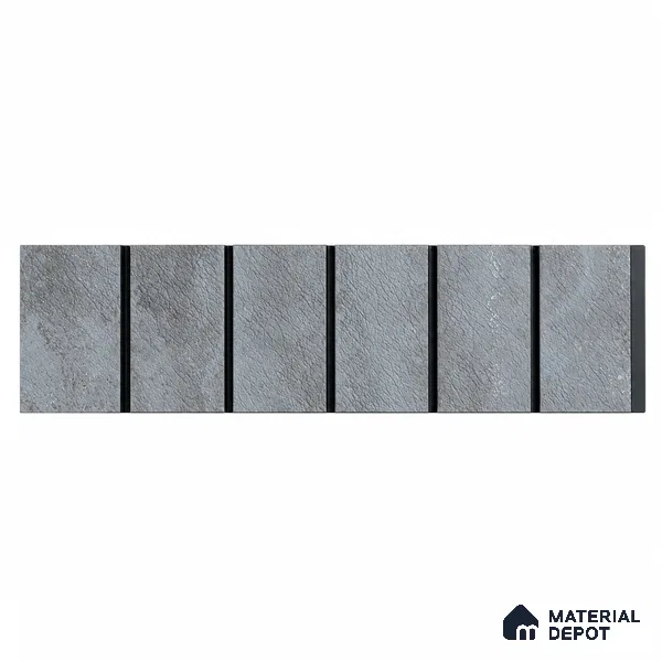 PN 06966 Marble Look Louver1 8 ft x 0.83 ft Texture Finish  - 10 mm | Suitable for Feature Wall, TV Unit & Living Room